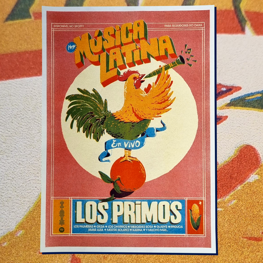 Original poster created to promote the studio along with a themed playlist created by the studio with Latin music